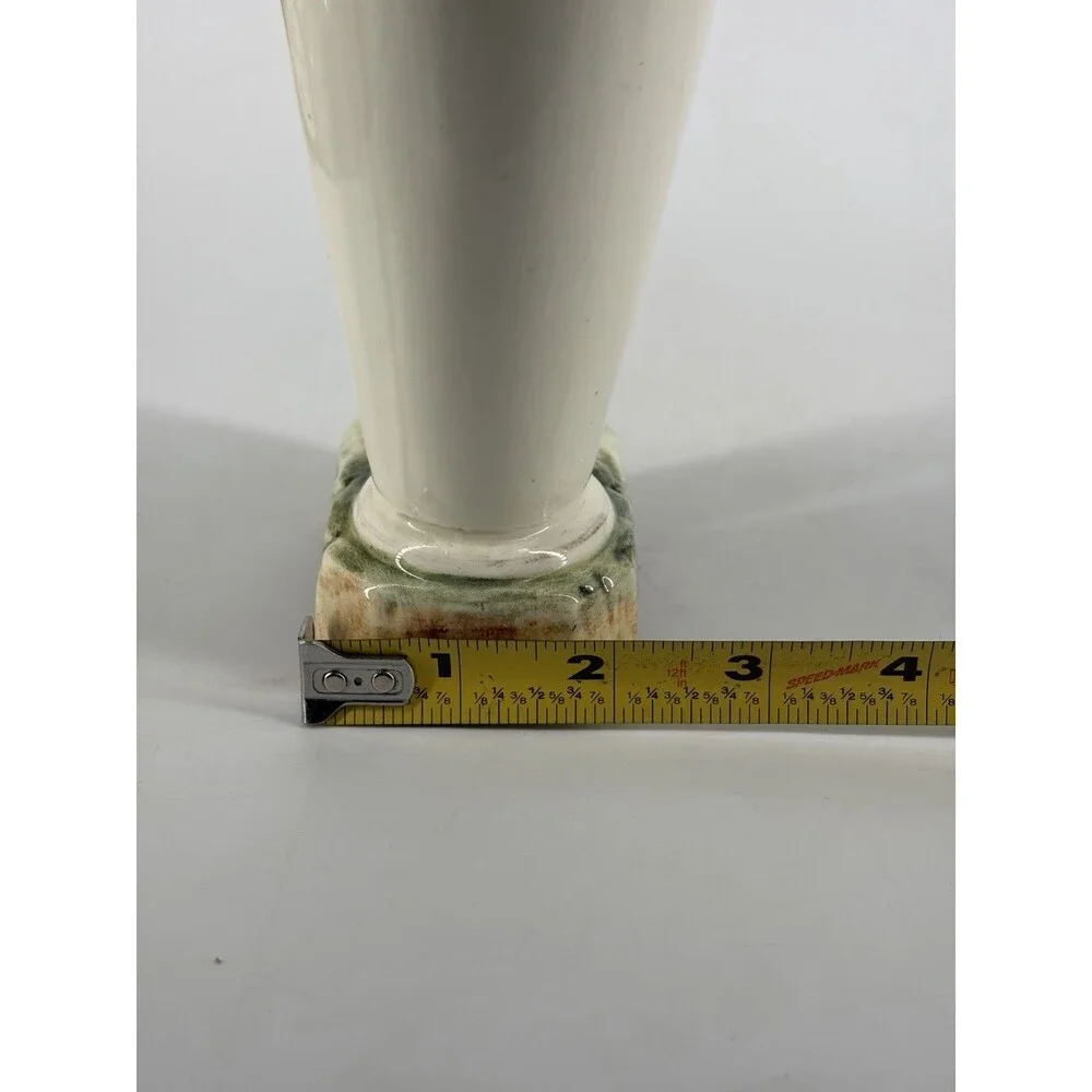 Antique Victorian porcelain figural spill vase lady floral Germany Austria 2981